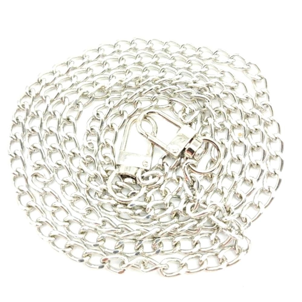 Two Silver Chains Crossbody Bag Strap Replacement